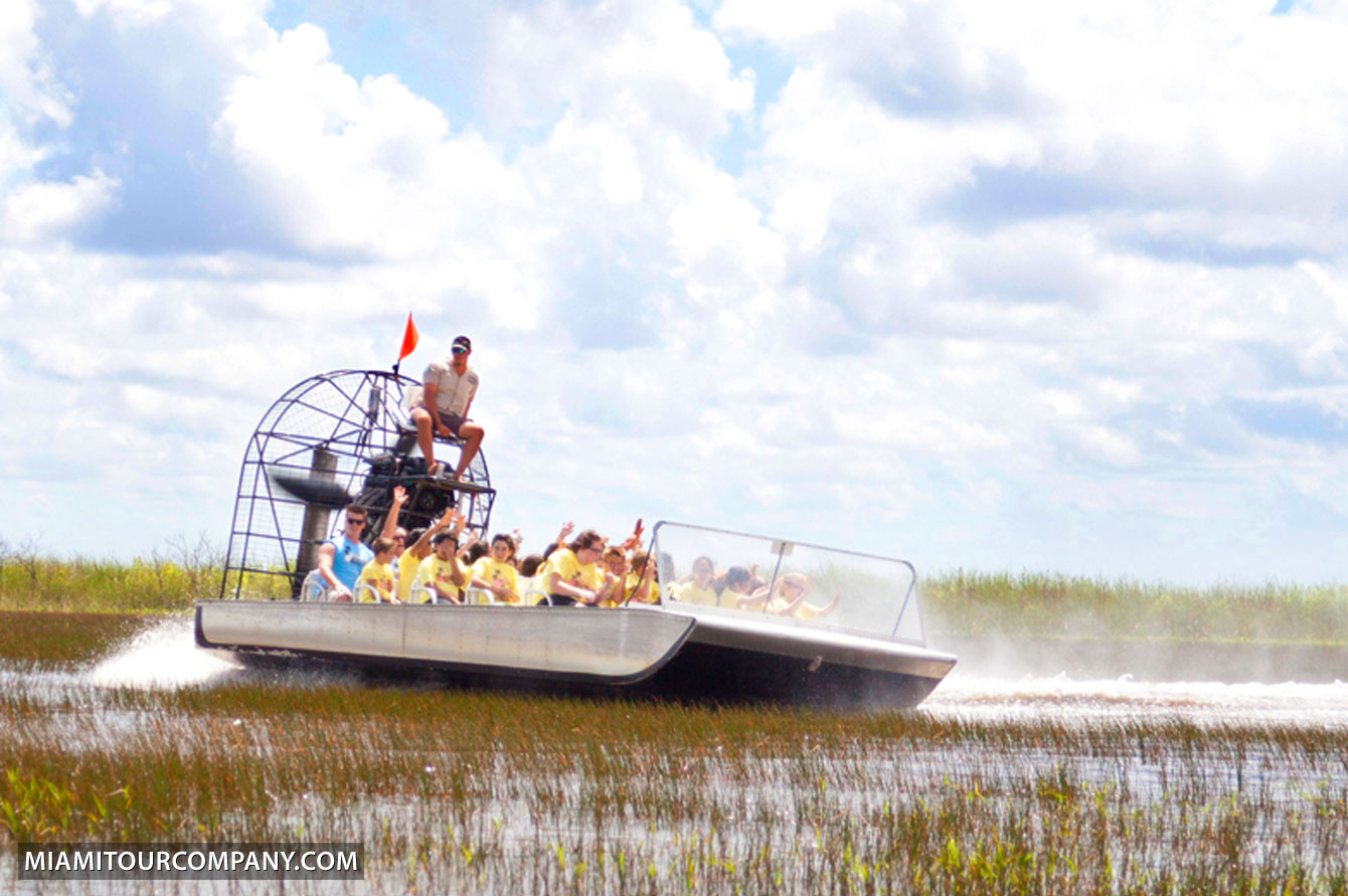 Going fast on the airboat ride