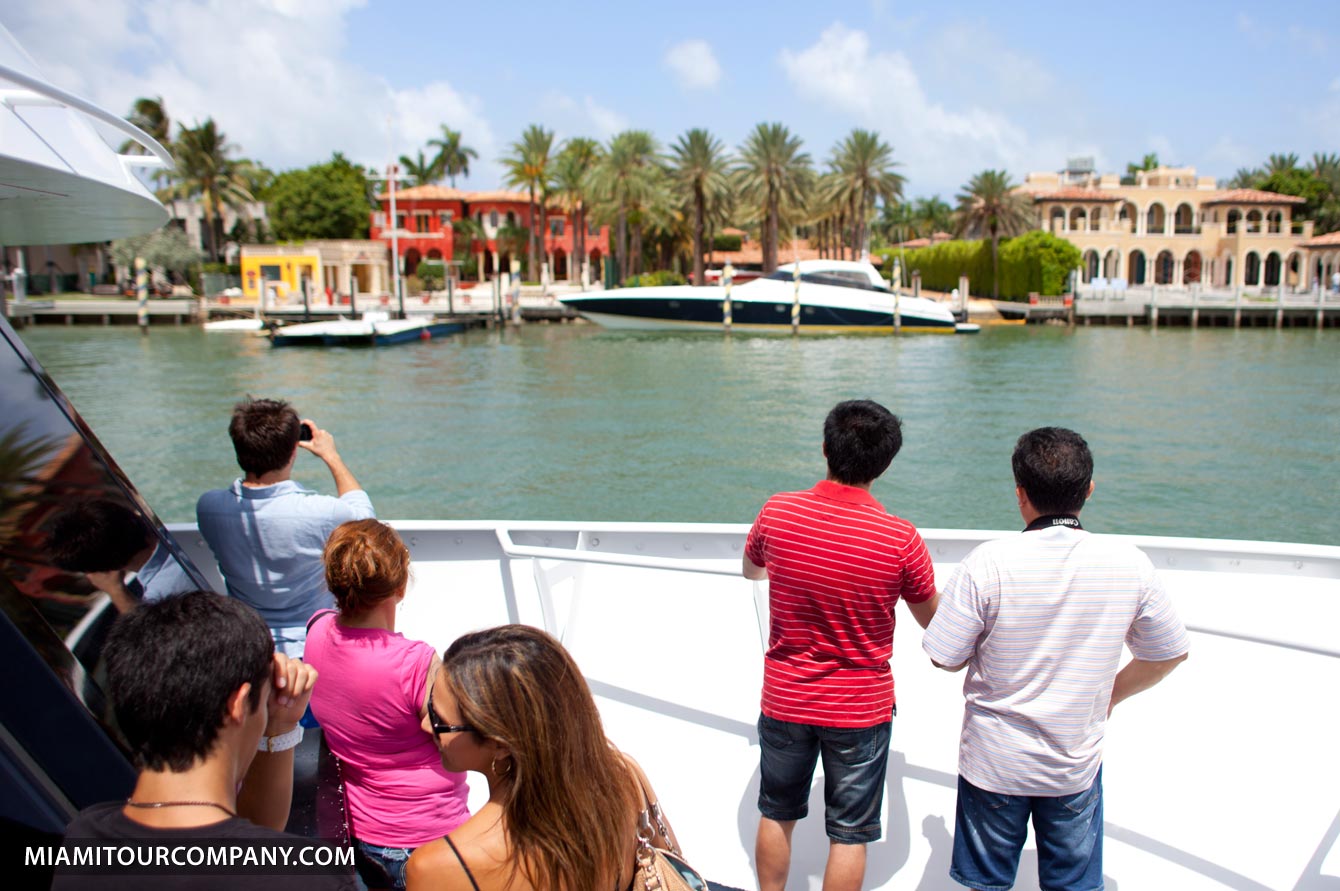 Standing on the tour boat deck