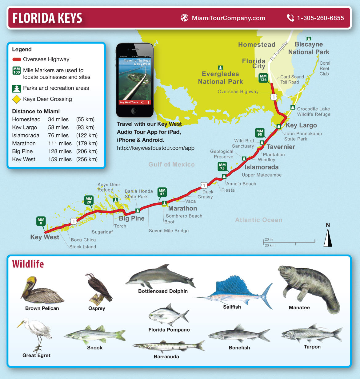 Map of Florida Keys and Key West :: Miami Tour Company