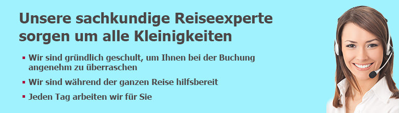 Planen Sie ihre Rundfahrt mit den sachkundigen Reiseexperten Planen Sie ihre Rundfahrt mit den sachkundigen Reiseexperten