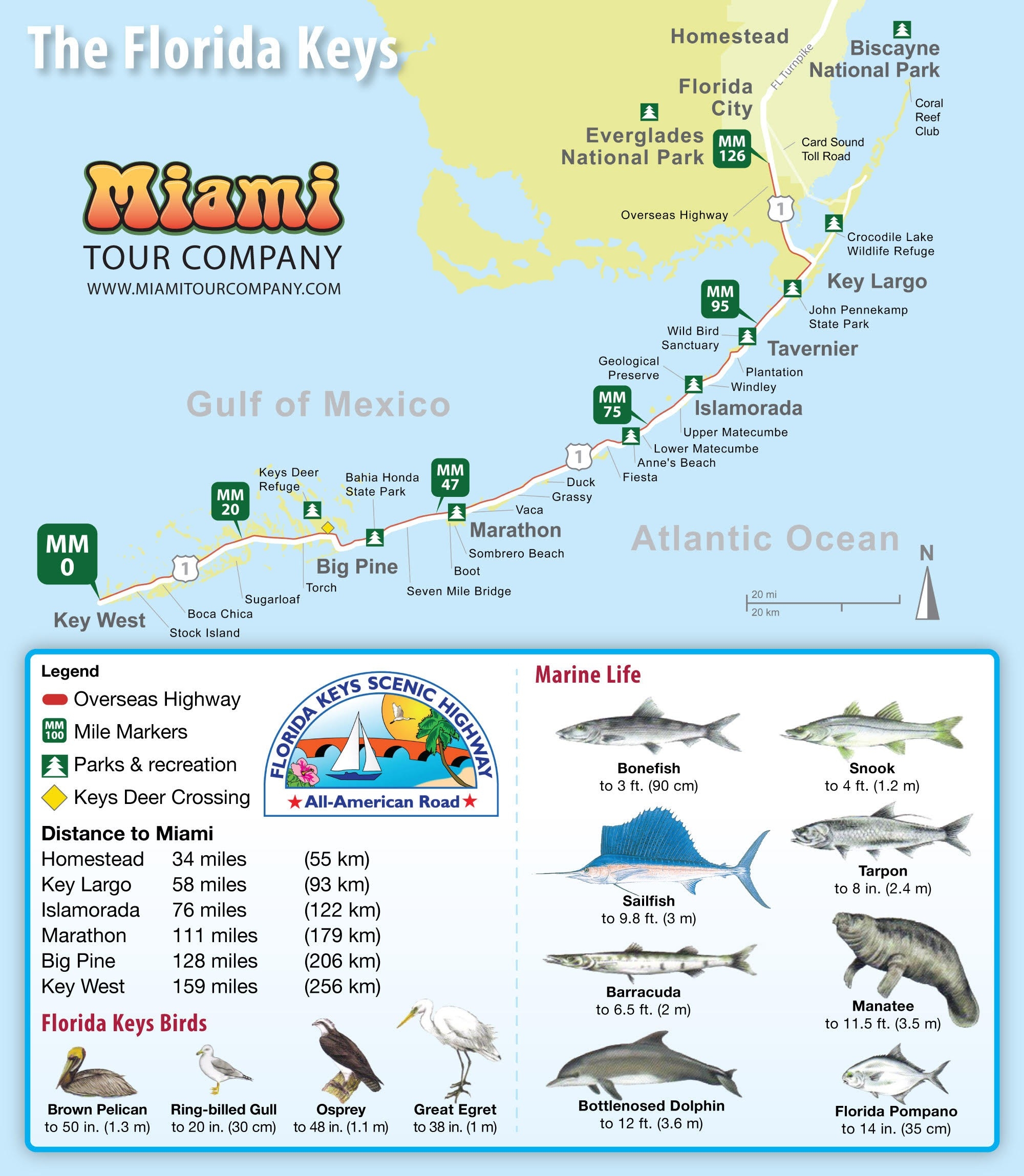 Key West, FL Travel Destination Map